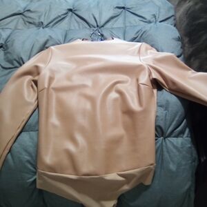 SKIMS Sienna Leather Bodysuit